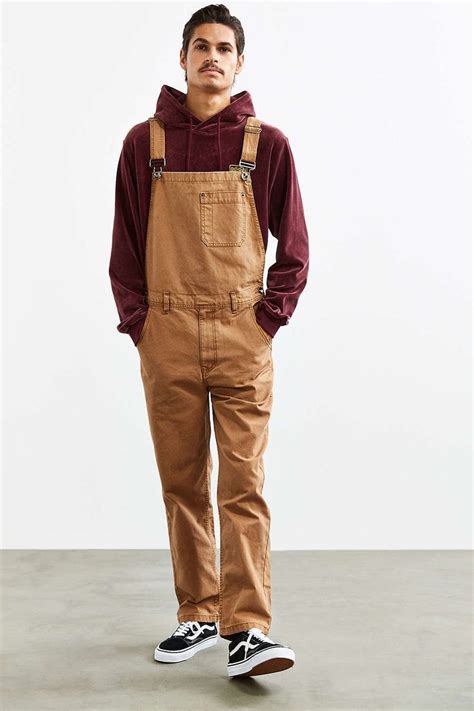 Cool Khaki Overalls Mens Casual Outfits Overalls Men Mens Outfits
