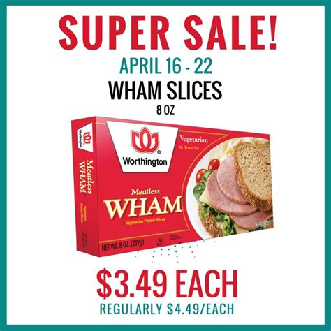 Check Out This Super Sale On April 16 22 Meatless Wham By Worthington 100 Vegetarian Livi