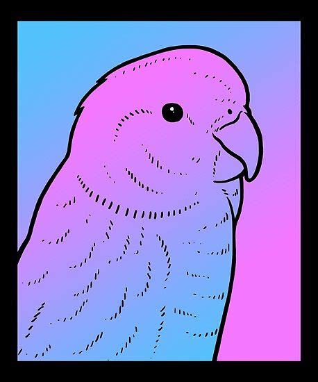 Vaporwave Parakeet Aesthetic Pastel Goth Parrot Poster By