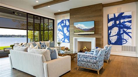 Living Room Overlooking A Lake Virtual Backgrounds