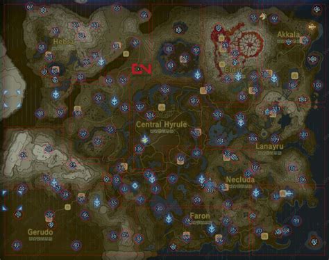 Zelda Botw Shrines Map Zelda Map Legend Of Zelda Memes Zelda Breath