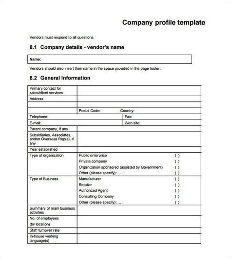 Sample Company Profile Sample 7 Free Documents In Pdf Word