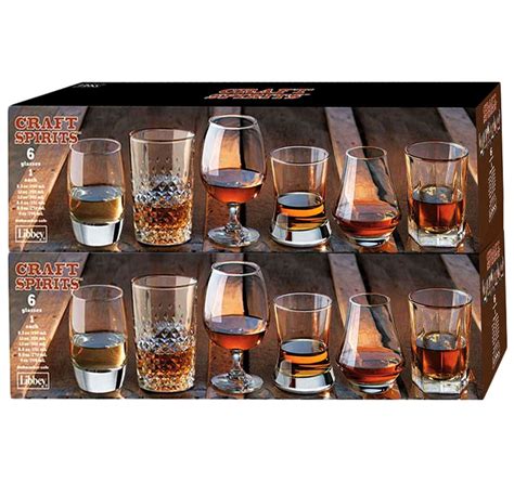 libbey whiskey tasting glasses 6 piece assortment set pack of 2
