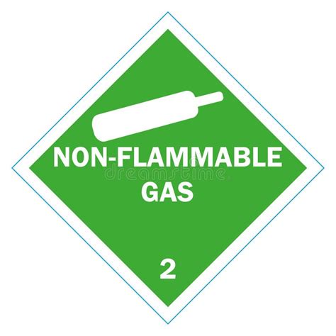 Class 2 Symbol Non Flammable And Non Toxic Gas Vector Illustration