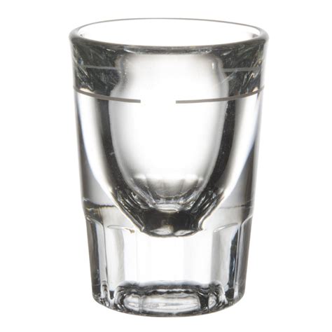 libbey 5127 s0710 1 5 oz fluted whiskey shot glass with 3 4 oz cap line 12 pack