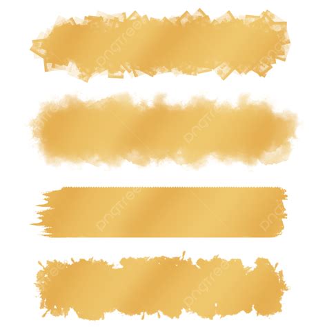 Golden Brush Strokes Collection Golden Brush Stroke Label Design
