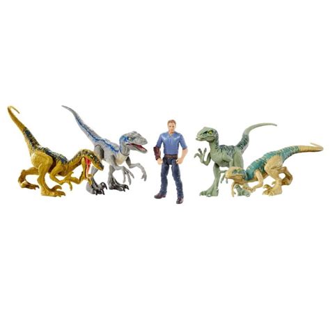 Mass Order Jurassic World Dino Rivals Attack Pack Owen Grady Blue Charlie Delta Echo Toys