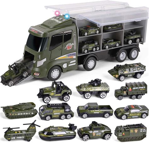 Fun Little Toys 12 In 1 F 536 Carrier Truck Military Vehicle Playset