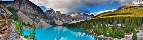 Free Download Moraine Lake Banff National Park Canada Dual Monitor