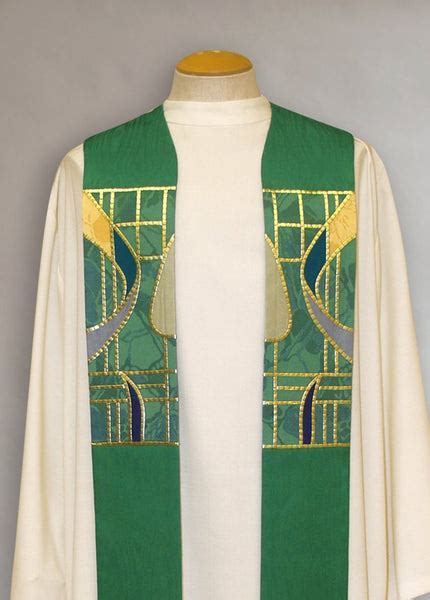 Ordinary Time Stained Glass Stole Bramante Studio