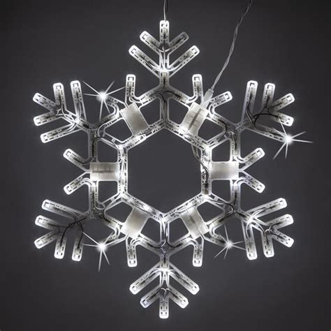 Led Folding Snowflake Cool White Twinkle Lights Yard Envy