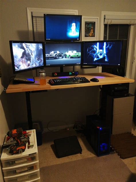 Variable Height Workstationgaming Setup Battlestations