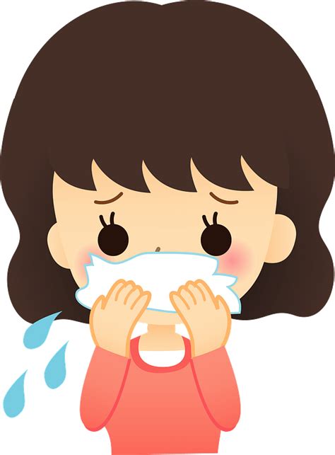 Christine Woman Is Blowing Her Nose Clipart Free Download