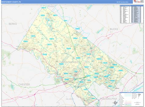 Montgomery County Pa Zip Code Map Map Vectorcampus Map