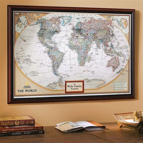 National Geographic My World Personalized Map Earth Toned Map