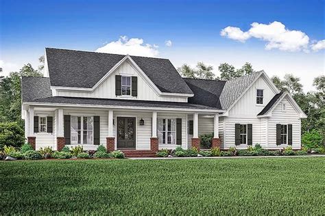 Country Farmhouse Southern Traditional Elevation Of Plan 56920