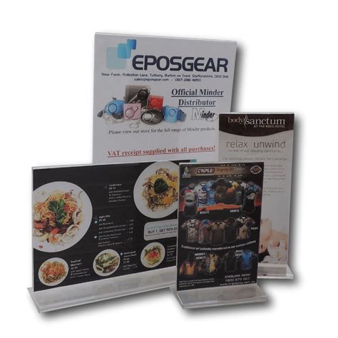 Buy Eposgear 5 Pack Dl Trifold Landscape Clear Perspex Acrylic