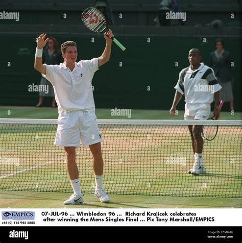 07 Jul 96 Wimbledon 96 Richard Krajicek Celebrates After