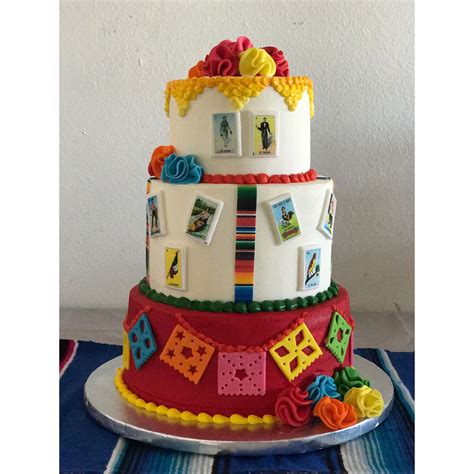 Loteria Cake Mexican Birthday Parties Fiesta Birthday Party Fiesta
