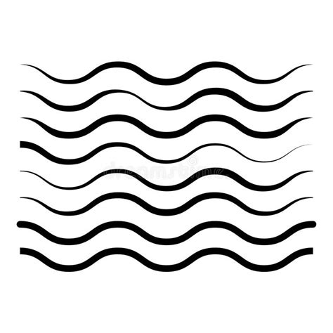 Waves Vector The Wave At The Beach The Wave At Ocean Stock Vector