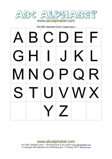 A to z capital uppercase alphabet letters in pdf which can be cut out and used as flash cards for kids. Printable Alphabet Letters Templates | ABC Alphabet Chart ...