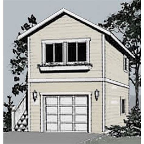 Garage Plans One Car Two Story Garage With Apartment Outside Stair