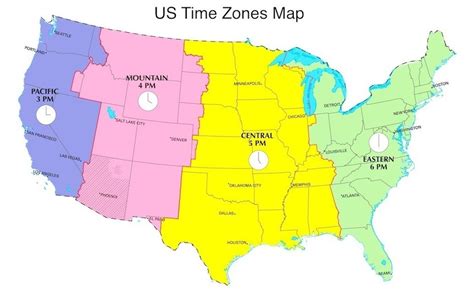Us Time Zones Map Current Local Time In Usa