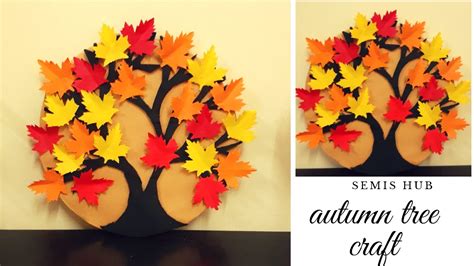 Autumn Fall Craft Paper Tree Paper Wall Hanging Wallmate How