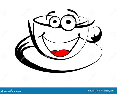 Happy Cup Of Coffee Cartoon Stock Illustration