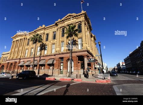 Street Scene In Historic Downtown Galveston Texas Usa Stock Photo Alamy
