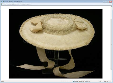 1760 1785 From Colonial Williamsburg Hat Of Creamy White Silk Forming