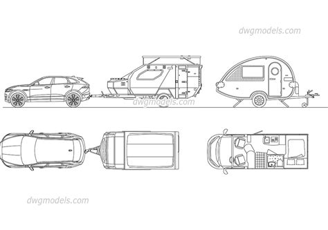 Caravans Cad Blocks Dwg Autocad Drawings Download