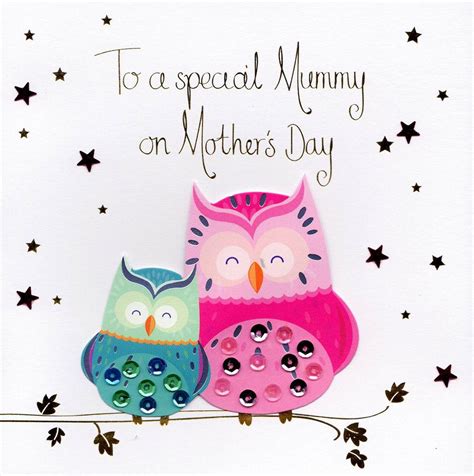 Special Mummy Owls Mothers Day Card Cards Love Kates