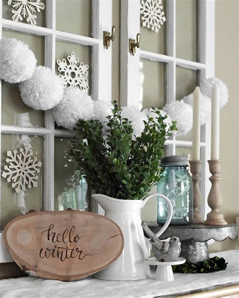Rustic Winter Ideas Table Decorations Christmas Crafts Decorations