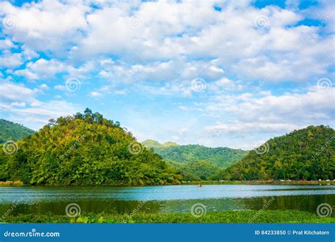 Landscape Forest River View Stock Photo Image Of Holiday Farm 84233850