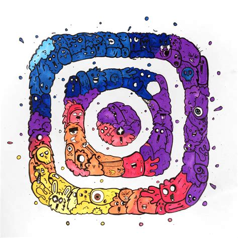 Instagram Logo Doodle Art