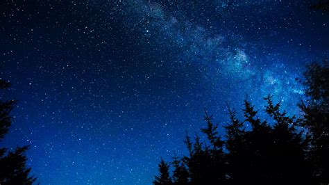 Starry Sky Night Glitter Stars River 4k Hd Wallpaper