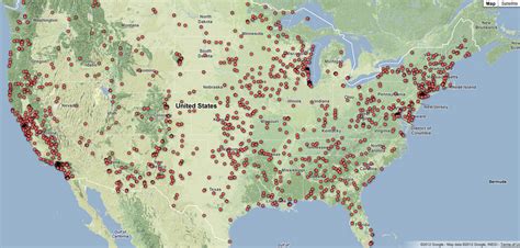 Map United States Airports Direct Map