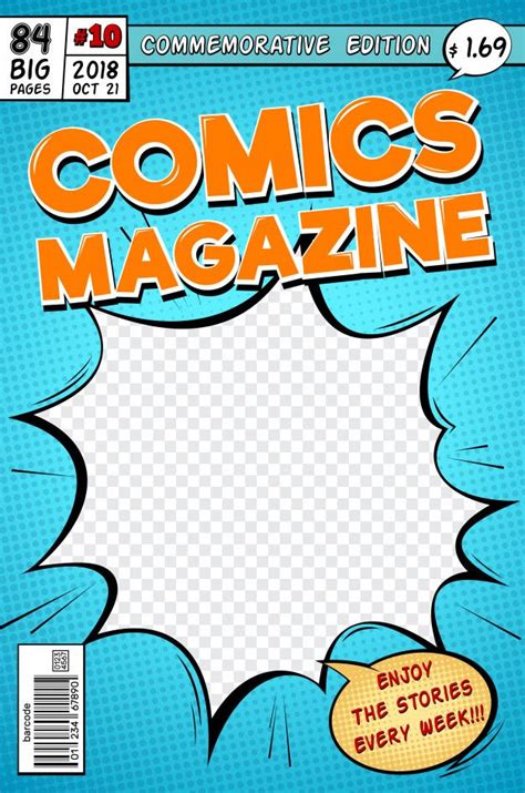 Editable Comic Book Cover Template Gregoria Metz