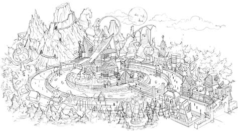 Halloween Town Map Sketch By Anacathie Map Sketch Town Map