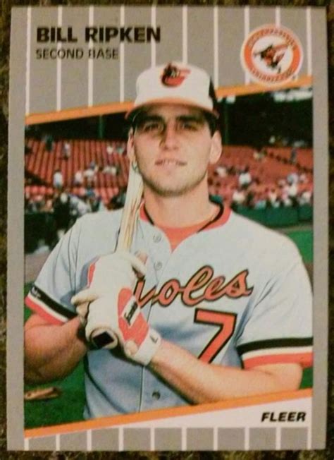 Later in the season, ripken sr. 1989 Fleer BILL RIPKEN #616 Baseball Card mint condition | Baseball cards, Orioles baseball ...
