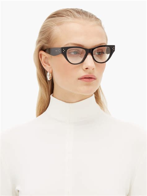 cat eye acetate glasses celine eyewear matchesfashion uk eyewear women glasses fashion