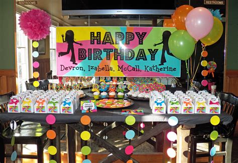 Get a bunch of glow sticks in different colors and place them throughout the house. Dance Party/ Rainbow Swirl Birthday Party Ideas | Photo 1 ...