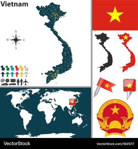 Vietnam Economic Map Vector World Maps