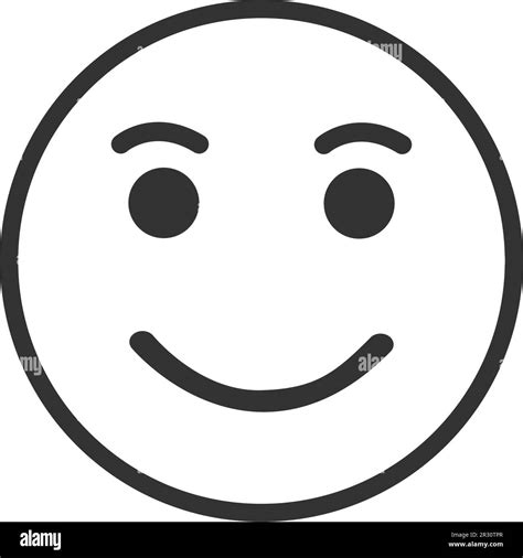 Face Icon With Positive Satisfied Emotion Good Happy Smiling