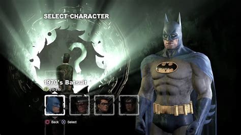 Batman Return To Arkham Arkham City All Batman Skins Gameplay Youtube