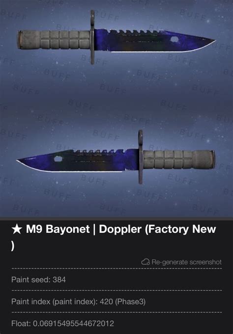M9 Bayonet Doppler Phase 3 Factory New Csgo Knife Video Gaming Gaming