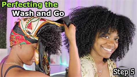 mastering the wash and go on type 4 natural hair step 5 wrapping day 7 hair youtube
