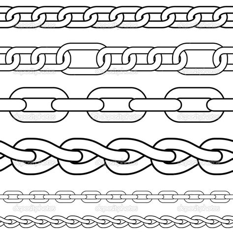 Chain Set Of Seamless Vector Borders Stock Illustration How To
