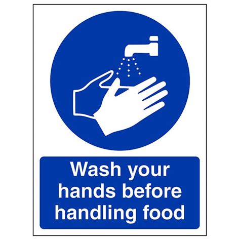 Wash Your Hands Before Handling Food Portrait Safety Signs 4 Less